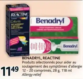Brunet Benadryl, Reactine Allergy Relief 118ml offer