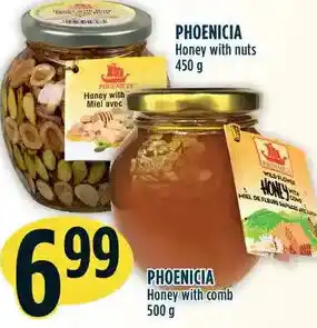 Marché Adonis Phoenicia Honey With Nuts 450g/Phoenicia Honey With Comb 500g offer