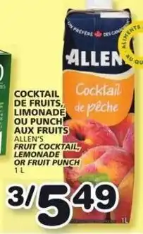 IGA Cocktail De Fruits , Limonade Ou Pouch Aux Fruits 1L offer