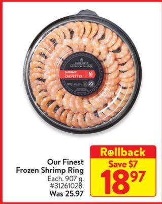 Our finest frozen shrimp ring