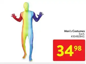Walmart Men's costumes offer