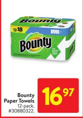 Walmart Bounty paper towels offer