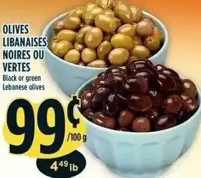 Marché Adonis Olives Libanaises Noires ou Vertes offer
