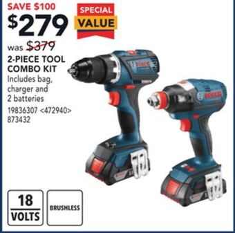 Lowe's Bosch 2-piece tool combo kit offer