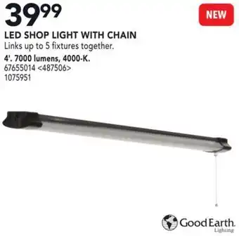 Lowe's Good earth led shop light with chain 4' offer