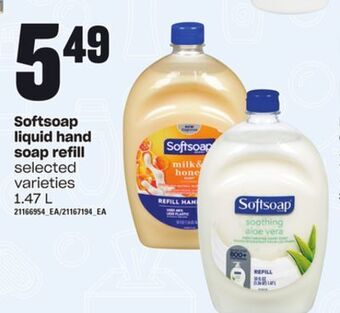 Loblaws Softsoap liquid hand soap refill, 1.47 l offer