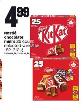 Loblaws Nestlé chocolate mini's, 25 count, 182-312 g offer