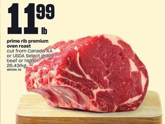 Independent Grocer Prime rib premium oven roast offer