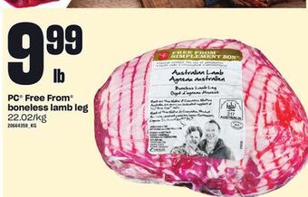 Independent Grocer Pc® free from boneless lamb leg offer