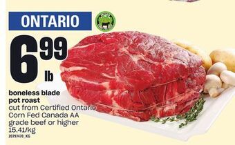 Independent Grocer Boneless blade pot roast offer