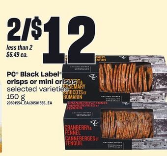 Independent Grocer Pc® black label crisps or mini crisps, 150 g offer