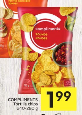 Foodland Compliments tortilla chips 240-280 g offer