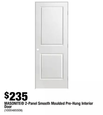 Home Depot Masonite 2-panel smooth moulded pre-hung interior door offer