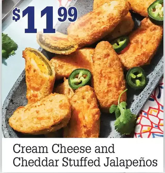M & M Food Market Cream cheese and cheddar stuffed jalapeños offer