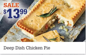 M & M Food Market Deep dish chicken pie offer