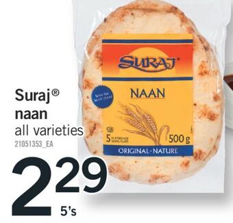 Fortinos Suraj® naan, 5's offer