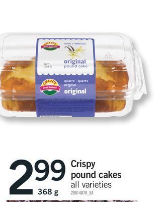 Fortinos Crispy pound cakes, 368 g offer