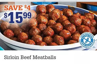 M & M Food Market Sirloin beef meatballs offer