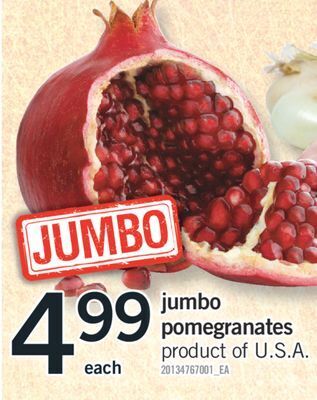 Fortinos Jumbo pomegranates offer