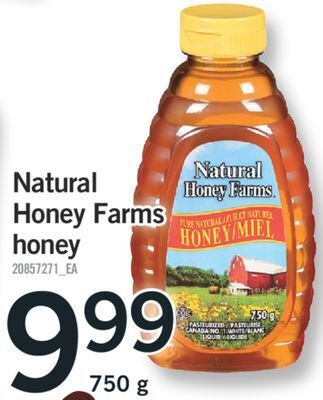 Fortinos Natural honey farms honey, 750 g offer