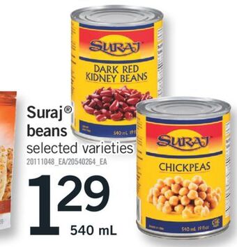 Fortinos Suraj® beans, 540 ml offer