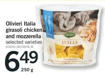 Fortinos Olivieri italia girasoli chicken, 250 g offer