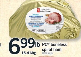 Fortinos Pc® boneless spiral ham offer