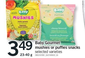 Fortinos Baby gourmet mushies or puffies snacks, 23-40 g offer