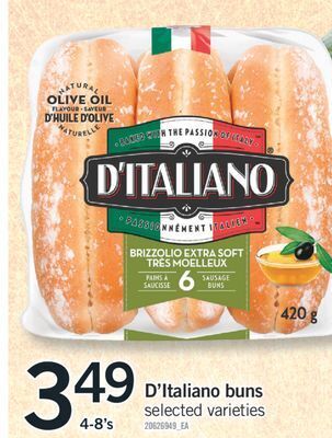 Fortinos D'italiano buns, 4-8's offer