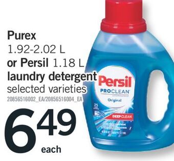Fortinos Purex, 1.92-2.02 l or persil, 1.18 l laundry detergent offer