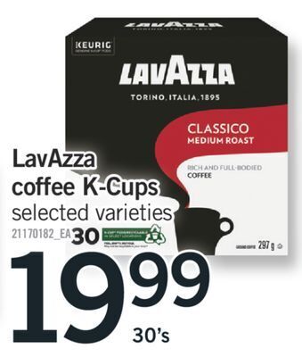 Fortinos Lavazza coffee k-cups, 30's offer