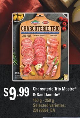 Fortinos Charcuterie trio mastro® & san daniele®, 150 g-250 g offer