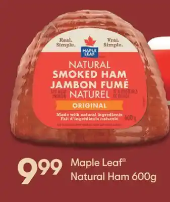 Fortinos Maple leaf® natural ham, 600g offer