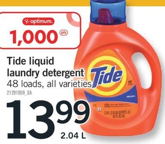 Fortinos Tide liquid laundry detergent, 48 loads offer