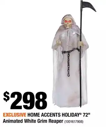 Home accents holiday 72" animated white grim reaper