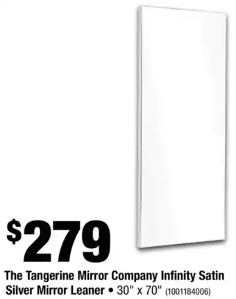 Home Depot The tangerine mirror company infinity satin silver mirror leaner offer