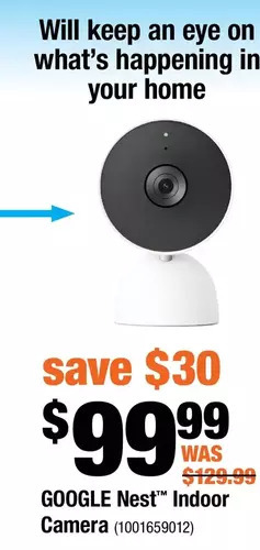 Home Depot Google nest indoor camera offer