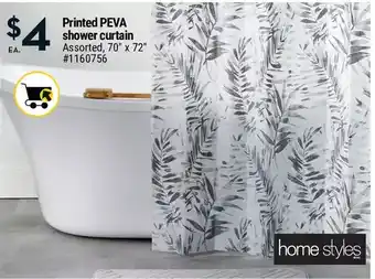 Giant Tiger Home styles printed peva shower curtain offer