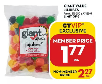 Giant Tiger Giant value jujubes offer