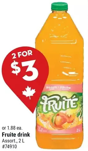 Giant Tiger Fruité drink offer