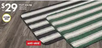 Giant Tiger 4' x 5' area rug offer