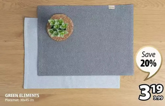 JYSK Green elements (placemat) offer