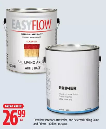 Canadian Tire Easyflow interior latex paint offer