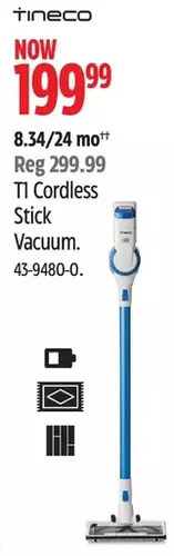 Canadian Tire Tineco t1 cordless stick vacuum offer