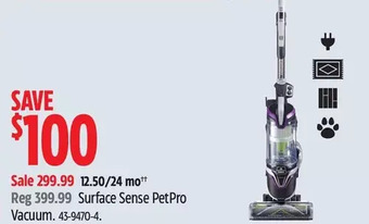 Canadian Tire Surface sense petpro vacuum offer