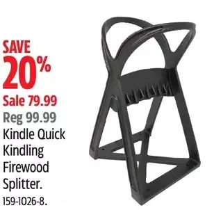 Canadian Tire Kindle quick kindling firewood splitter offer