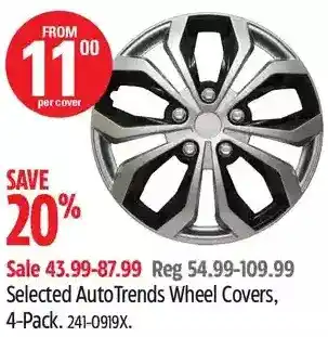 Canadian Tire Auto trends wheel covers, 4-pack offer