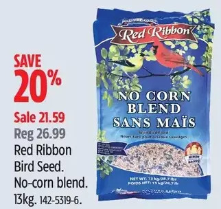 Canadian Tire Red ribbon bird seed offer