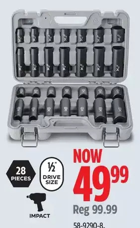 Canadian Tire Maximum 28 pieces impact socket sets offer