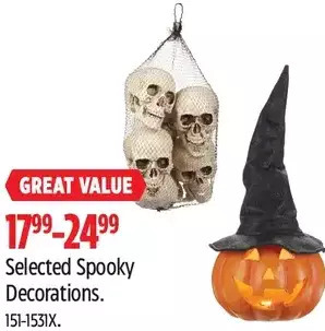 Canadian Tire Spooky decorations offer